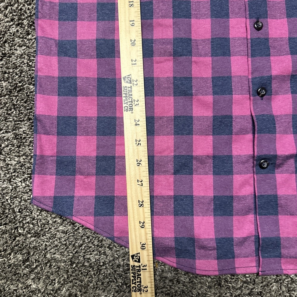 Peter Millar Performance Flannel Button Down Pink… - image 3